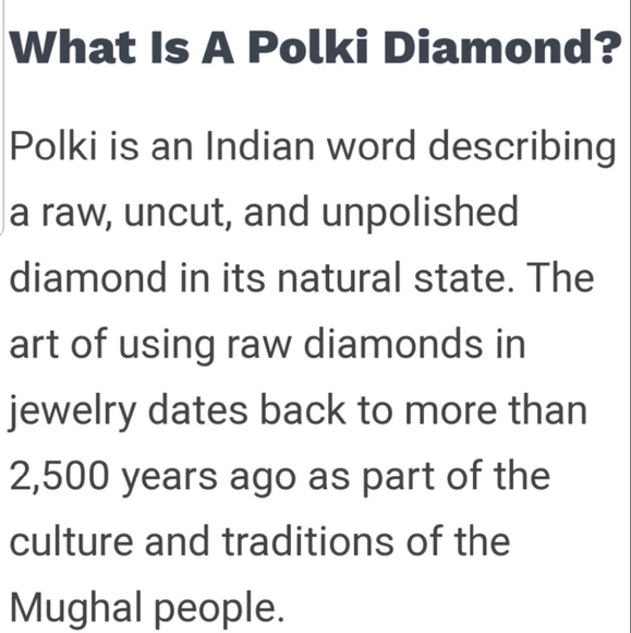 Polki diamond wedding ring, Sterling Silver diamond ring,women's wedding rings - Picture 5 of 7